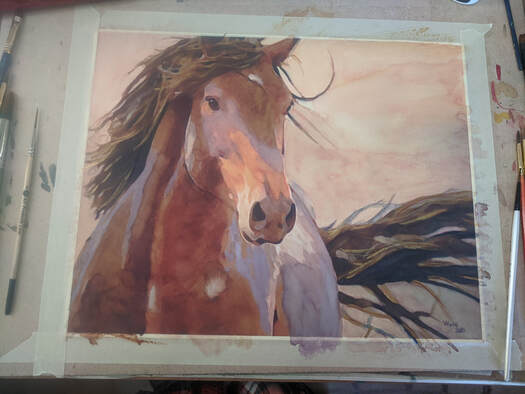 Equine Painting by Penny Winn